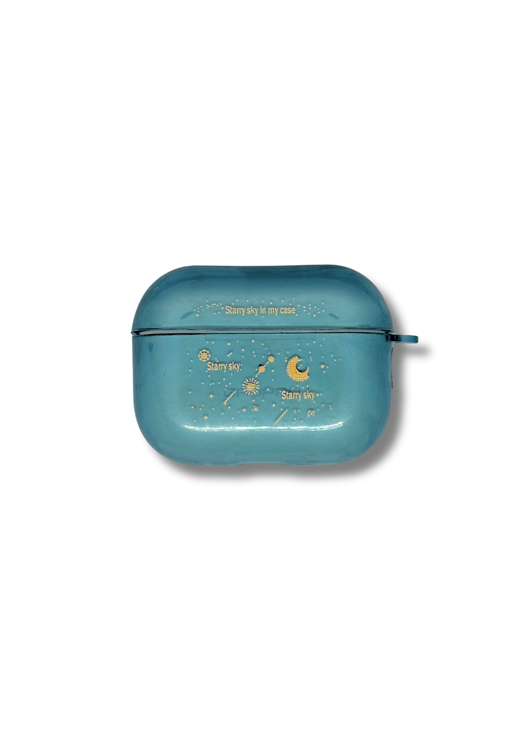 Blue Starry Sky AirPods Case | Moon & Stars Print Silicone Protective Cover